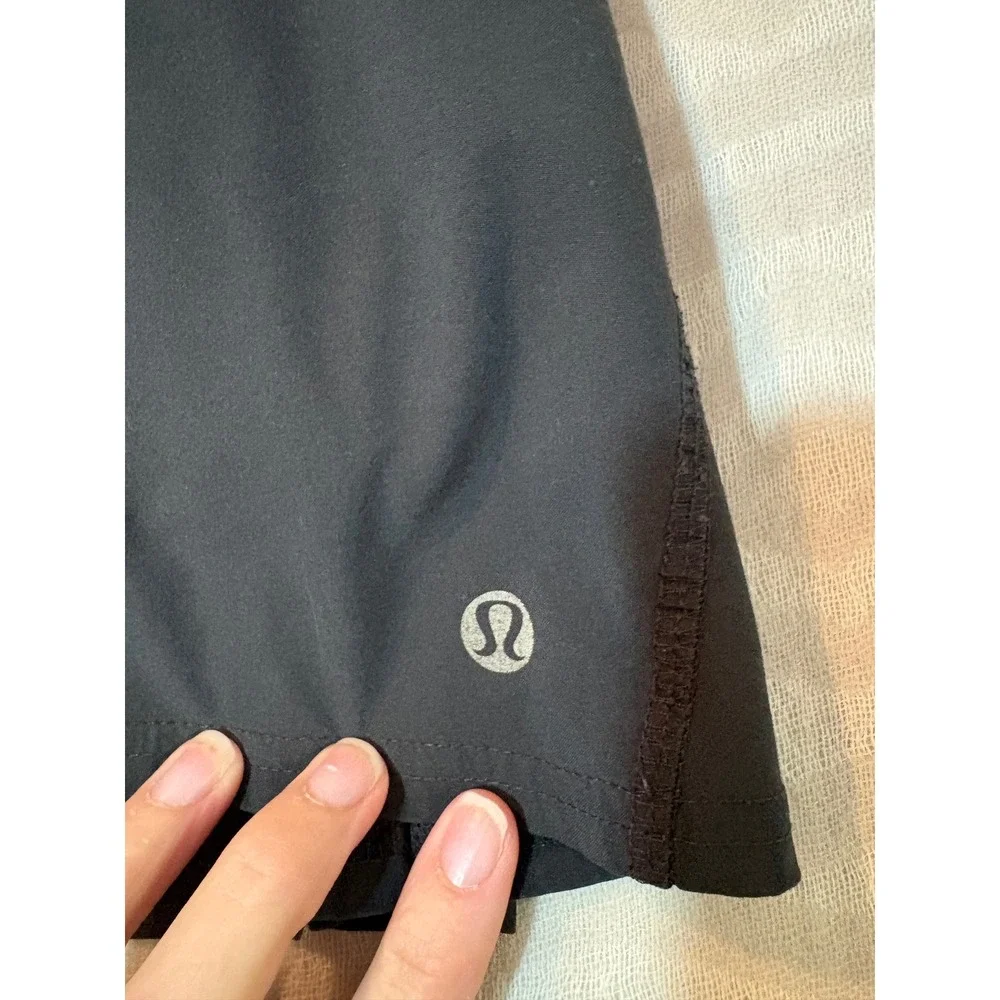 Lululemon Pace Rival Mid-Rise Pleated‎ Black Tennis Golf Athletic Skort